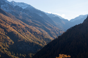 beautiful mountain landscape in the autumn alps