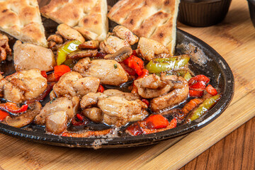 chicken fajita with some sauce Turkish Tavuk Fajita