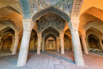 Awesome view of prayer hall in the Vakil Mosque, Iran