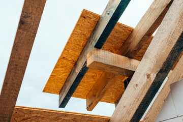 construction of the house roof structure