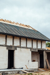 construction of the house roof structure