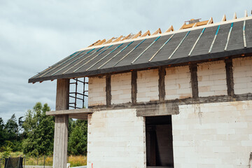 construction of the house roof structure