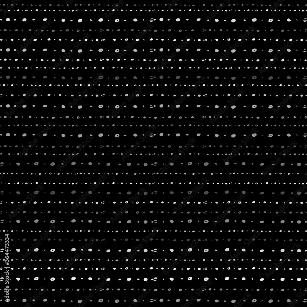 Aufkleber Seamless Texture of Horizontal lines, vector pattern of digital waves, white stripes on black background, texture design template