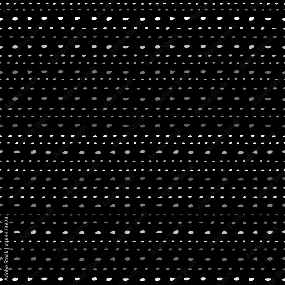 Aufkleber Seamless Texture of Horizontal lines, vector pattern of digital waves, white stripes on black background, texture design template
