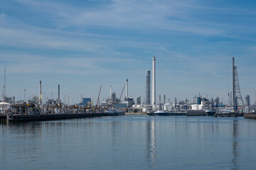 Fototapeta na wymiar Industrial area in the Port of Rotterdam in The Netherlands