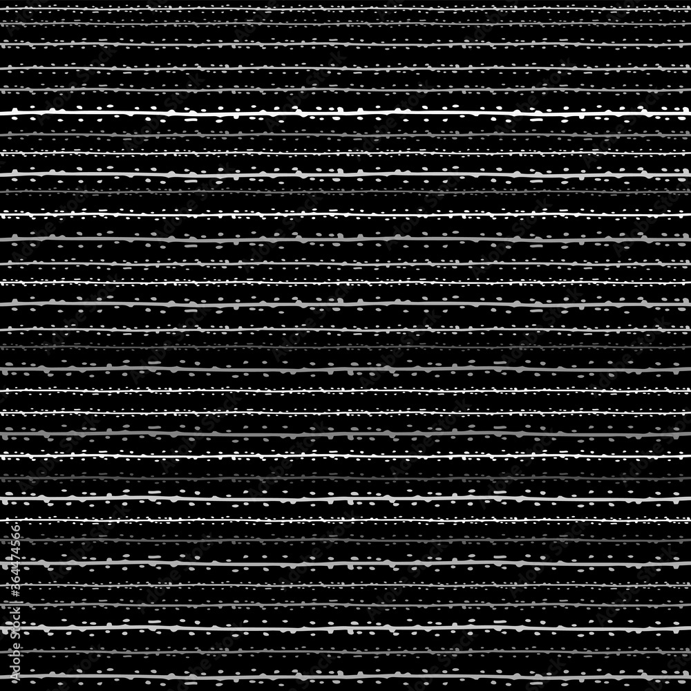 Aufkleber seamless texture of horizontal lines, vector pattern of digital waves, white stripes on black backgr