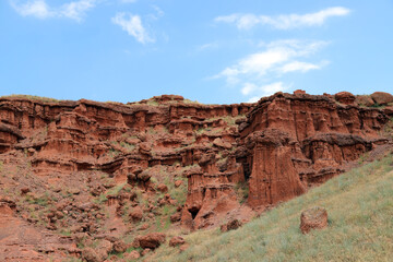 Great view of Narman fairy chimneys.erzurum