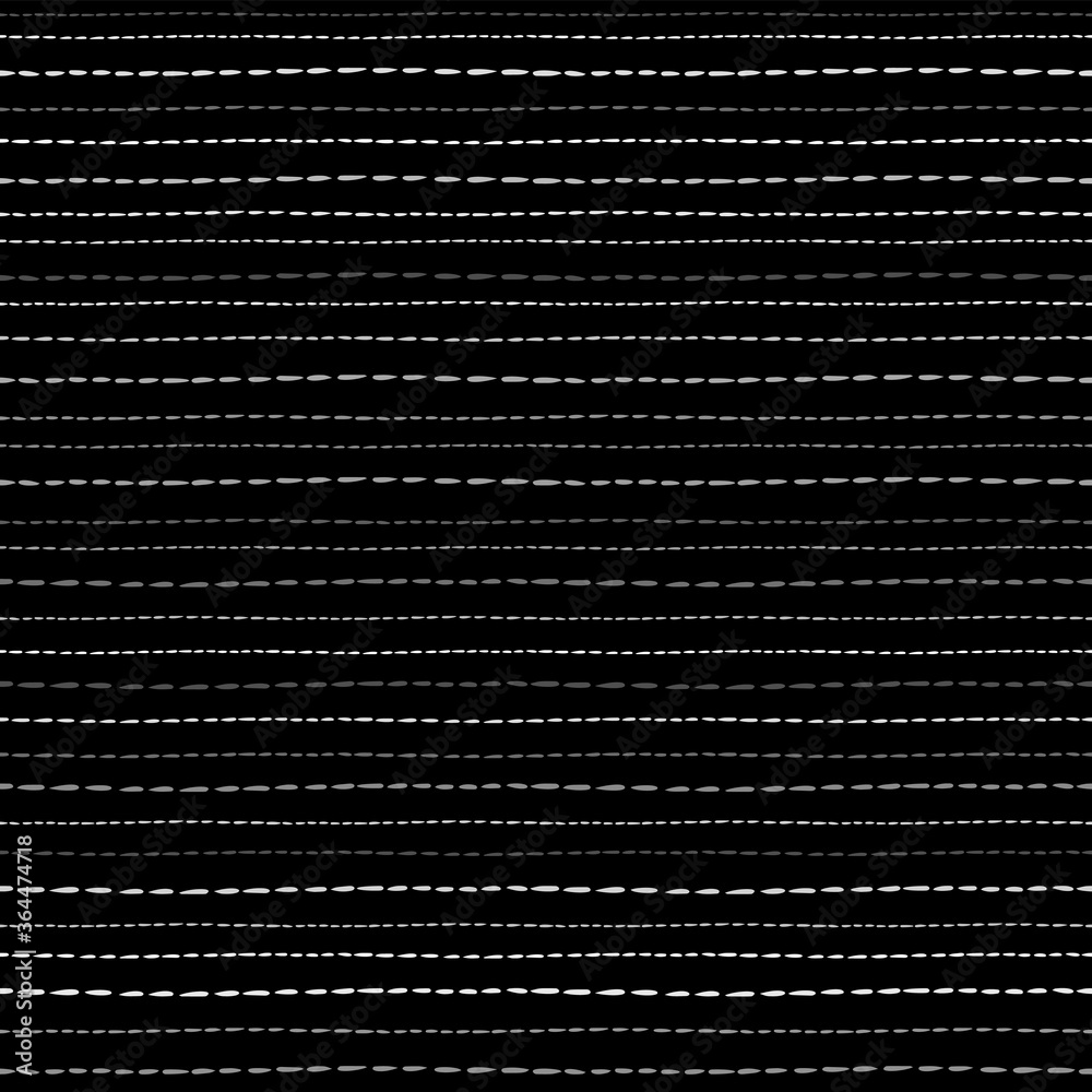 Poster seamless texture of horizontal lines, vector pattern of digital waves, white stripes on black backgr