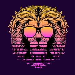 Lion with glasses