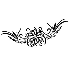 Black and white celtic pattern. Stencil. Tattoo Ornament. Can be used for background, catalog, postcard.