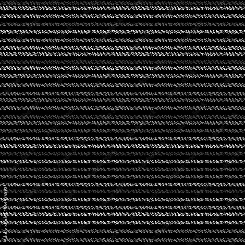 Aufkleber seamless texture of horizontal lines, vector pattern of digital waves, white stripes on black backgr