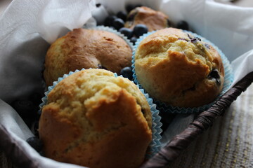 Muffins with blueberries