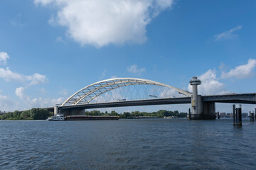 Fototapeta premium Van Brienenoord Bridge in Rotterdam over the river