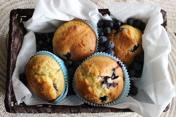 Muffins with blueberries