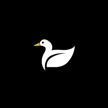 duck logo template Logo for buttons  websites  mobile apps and other design needs. Vector image of contour label