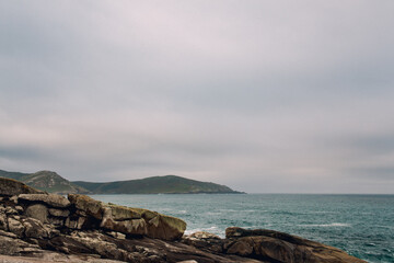 Overcast Sky on the Rocky Coast of Finisterre, Spain