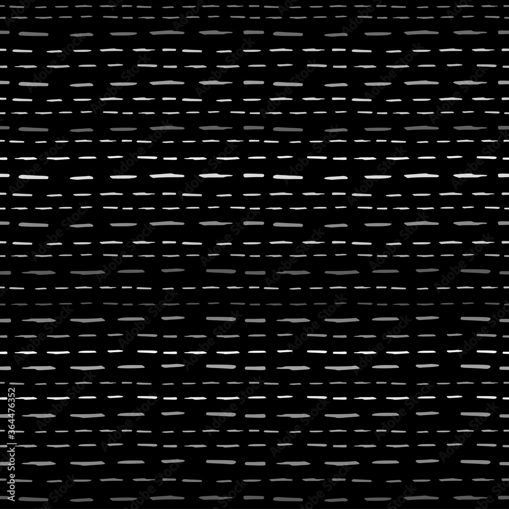 Aufkleber Seamless Texture of Horizontal lines, vector pattern of digital waves, white stripes on black background, texture design template