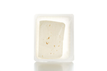 Milk cheese. Isolation on a white background.
