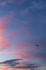 small paraglide on the sky