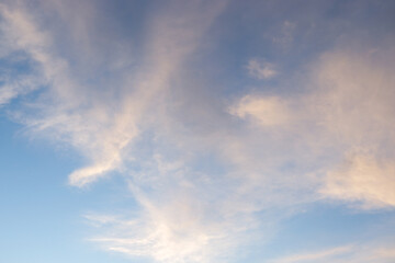 Naklejka na ściany i meble beautiful white clouds on blue sky