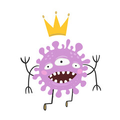 Character shaped cell of a fun virus ikon