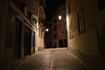 Fototapeta na wymiar Lisboa Lisbon by night, capital of Portugal