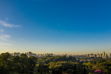 Fotos aéreas de parques em São Paulo, contraste da Natureza e o asfalto