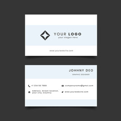 simple modern business card design. clean personal template