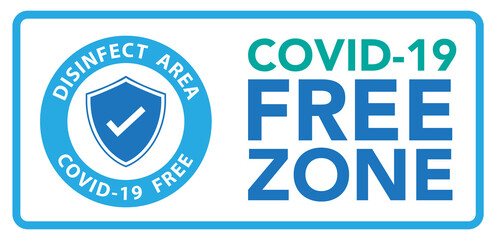Obraz premium Covid free zone sig.eps10