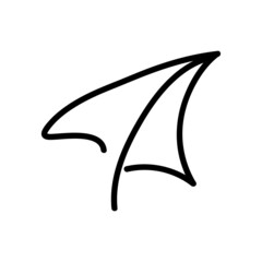 Continuous one line drawing of paper airplane. Concept of plane flying symbol of creativity and freedom.