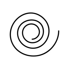 Curls abstract scribble with hand drawn line. Simple doodle elements for decoration in design. Isolated sketch on white background. Vector illustration