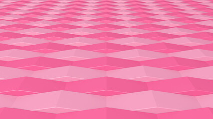 Close-up of pink geometric shapes pattern, abstract background.