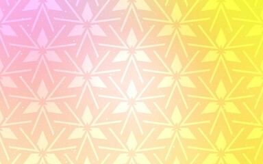 Light Pink, Yellow vector background with polygonal style. Triangles on abstract background with colorful gradient. Best design for poster, banner.