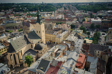 Fototapeta premium panorama of lviv