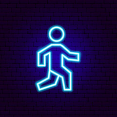 Pedestrian Neon Sign