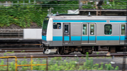 Naklejka premium 通勤電車