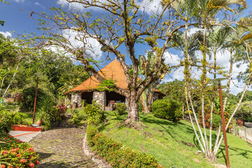 Empress Josephine's Birthplace with ruins of sugar mill it Trois Ilets, Martinique, France