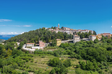 An aerial view of Labin, Istria, Croatia