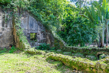 Obraz premium Empress Josephine's Birthplace with ruins of sugar mill it Trois Ilets, Martinique, France