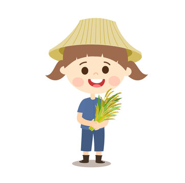 Cartoon  Thai Farmer 