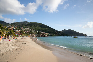 White sand beach in Anses d-Arlet, Martinique, France