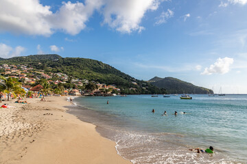 White sand beach in Anses d-Arlet, Martinique, France
