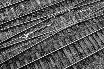 Top view of track rails.
