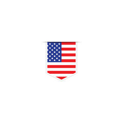 USA  flag vector. National Simple The United States of America flag