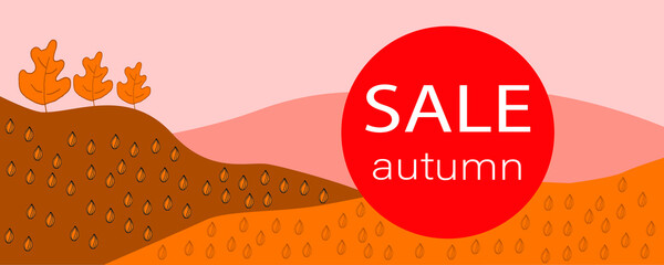 autumn discounts flat style vector