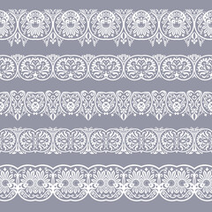 Abstract ethnic nature seamless line art stripes