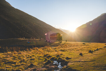 train in the mountains