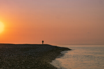 sunset on the beach
