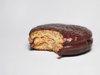 Choco pie isolated on white background