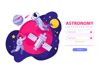 Astronomy Space Login Page